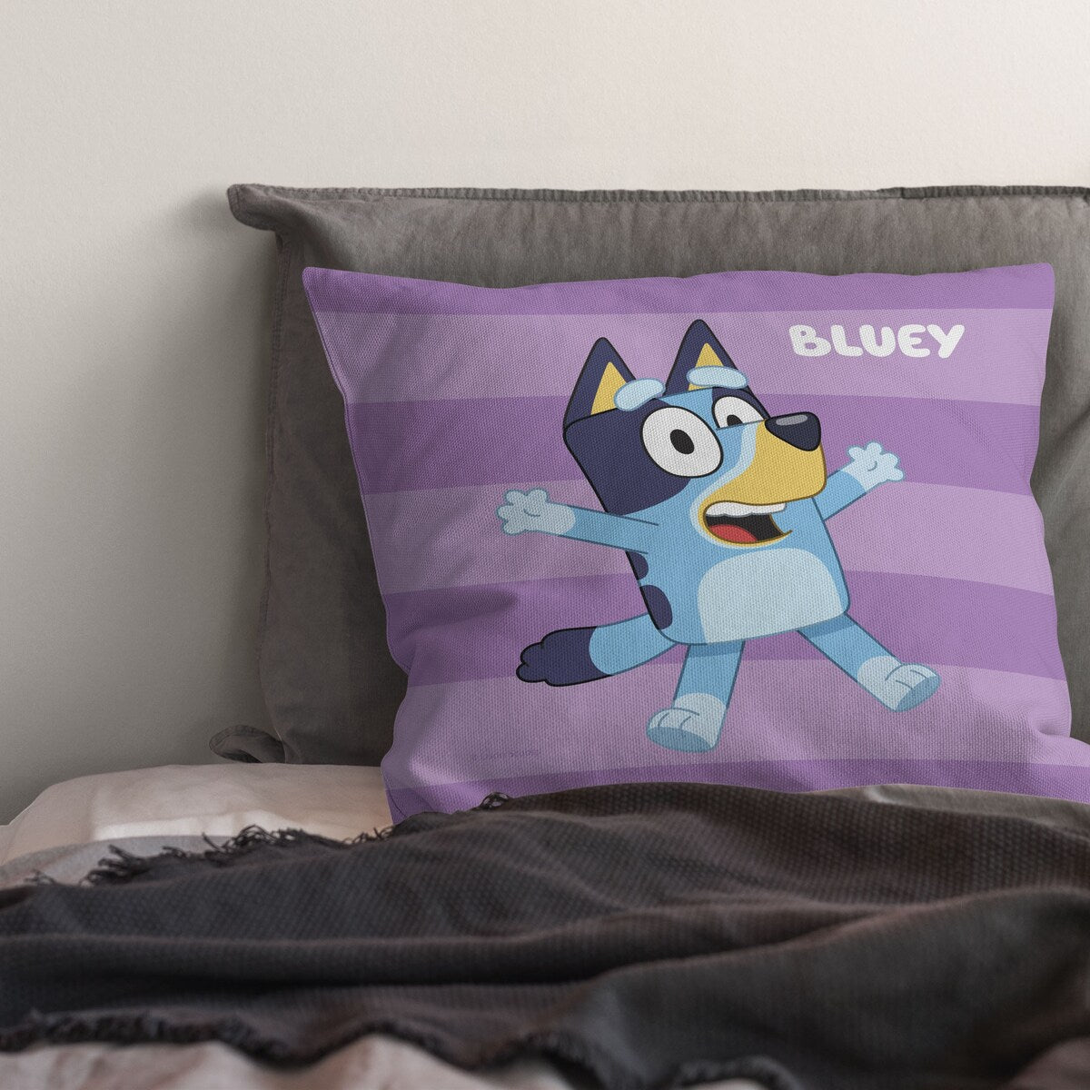 Bluey Roll Call Bluey Printed Throw Pillow - Purple