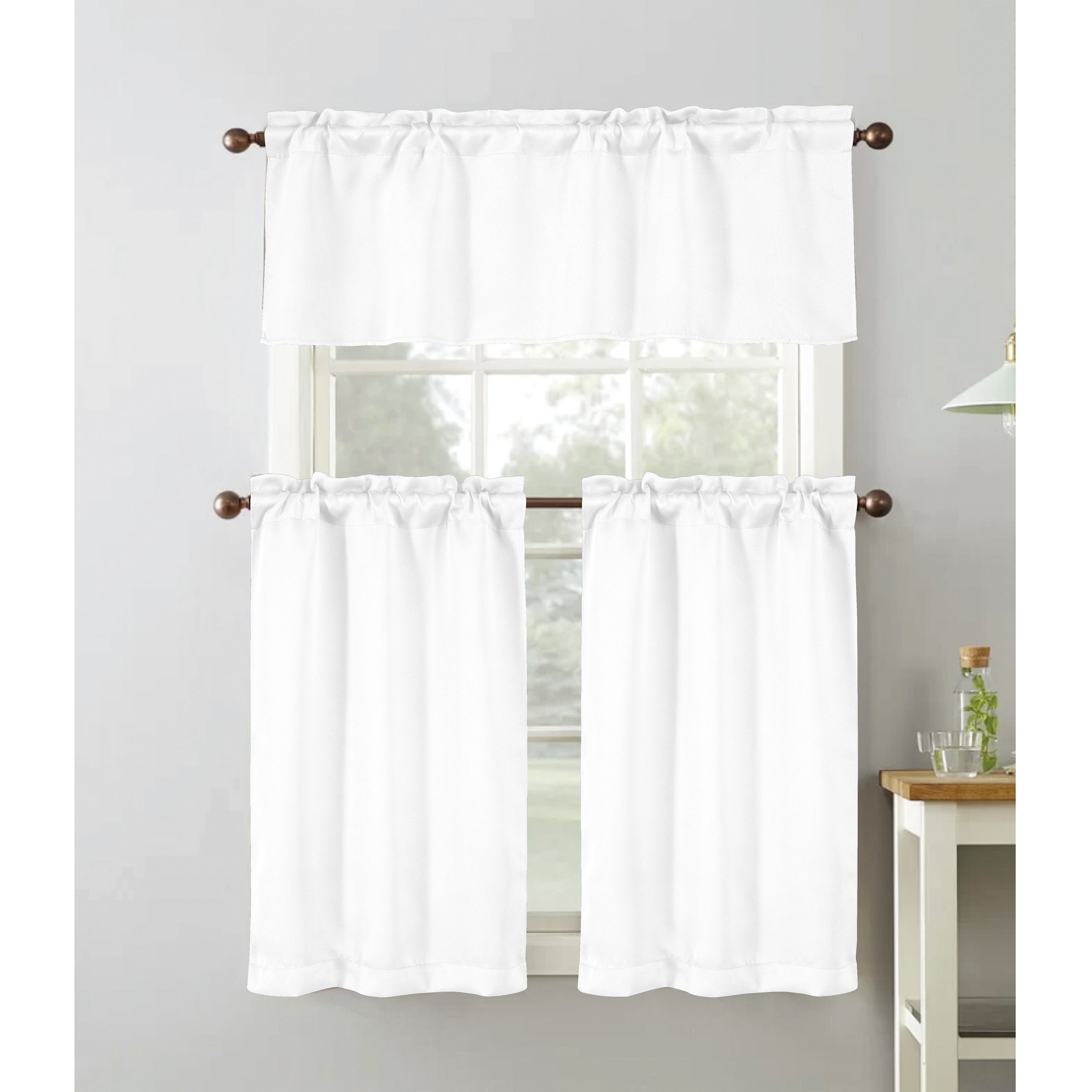 Anchorage Privacy Solid Kitchen Curtain