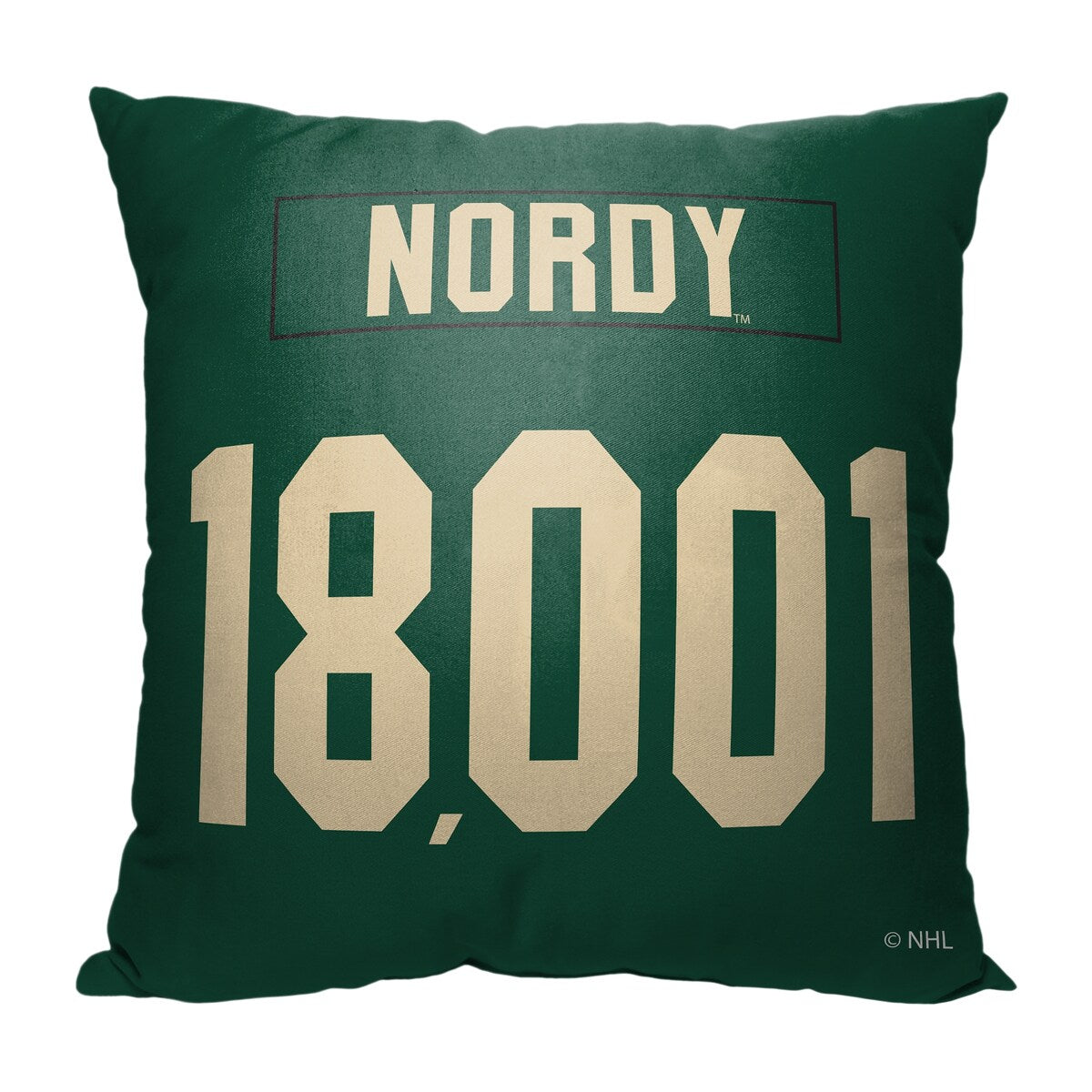 NHL Mascot Love Wild Printed Throw Pillow - Green