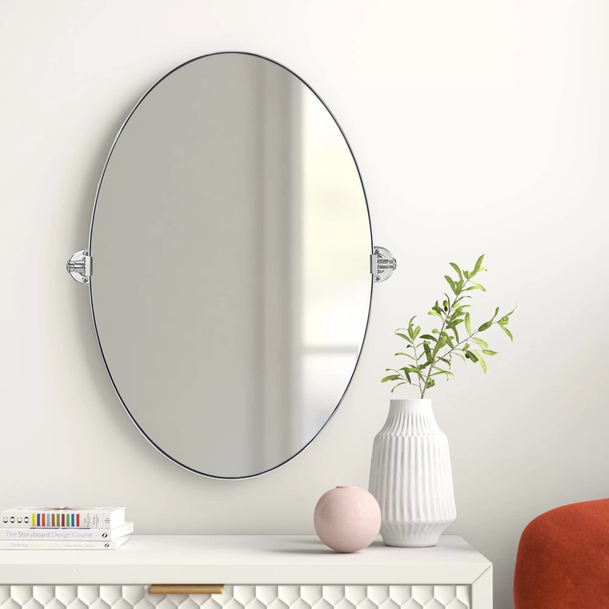 TEHOME Leni Oval Metal Wall Mirror