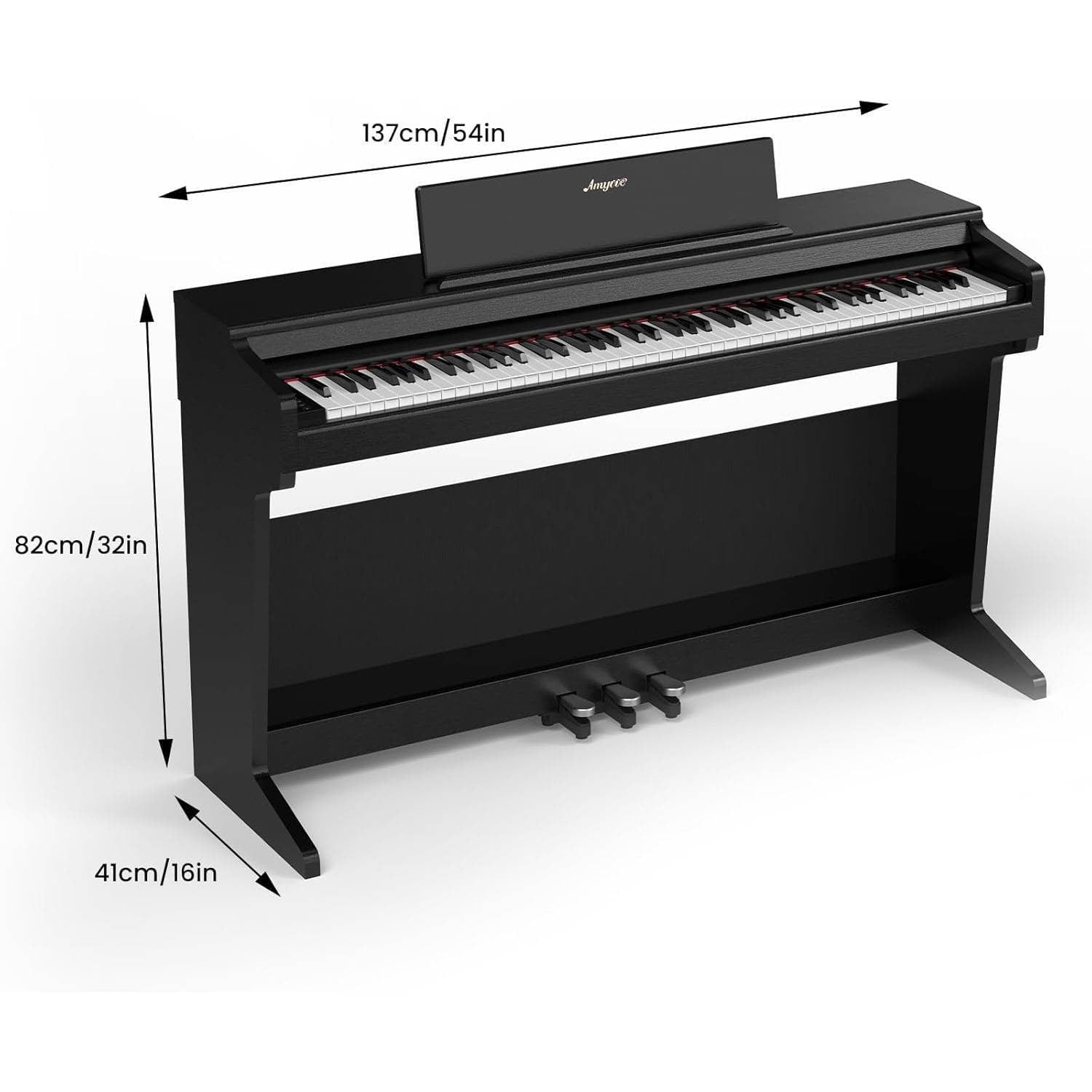 Full Size 88 Key Weighted Hammer Stand Electric Piano - Without Stool