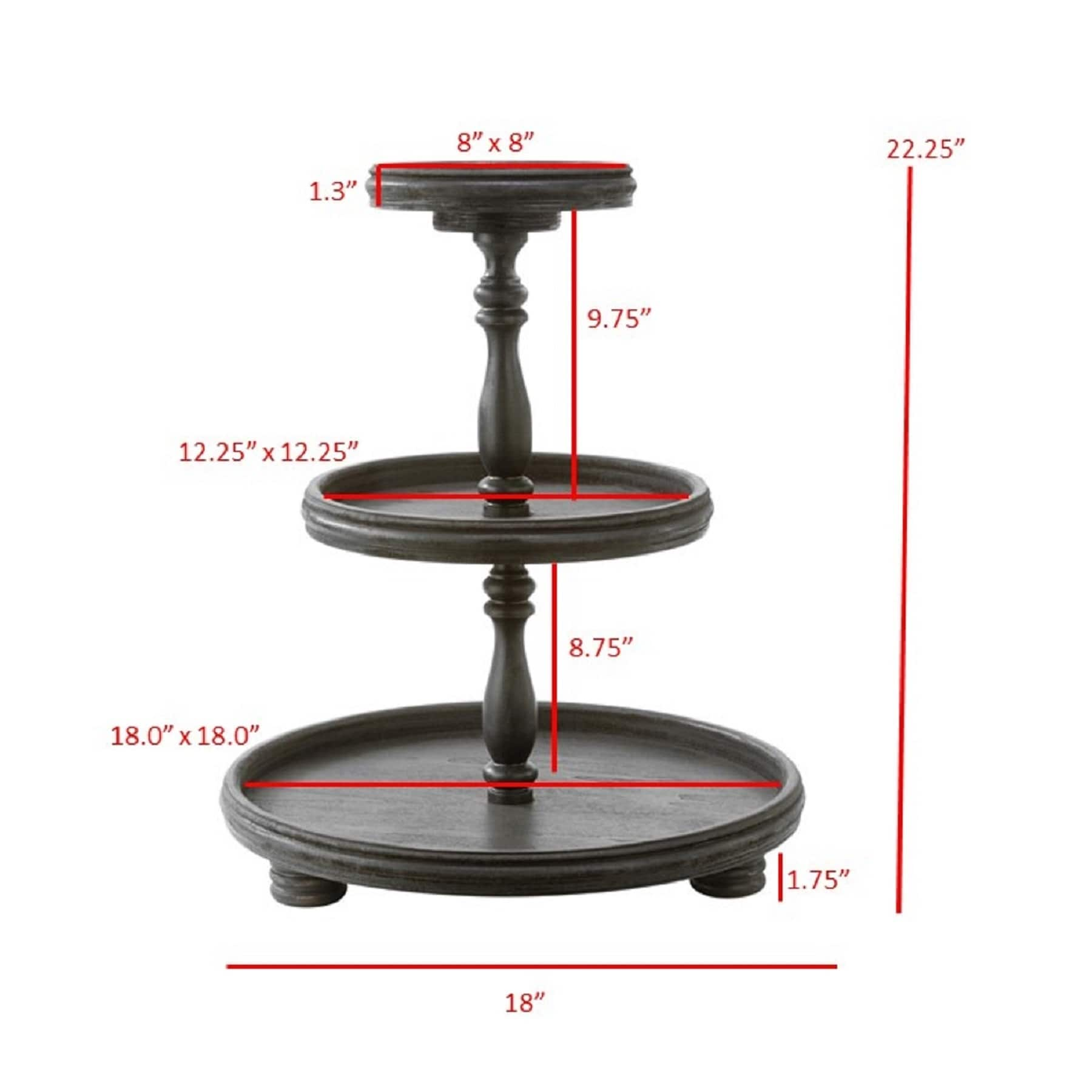 Three Tier Wooden Display Stand