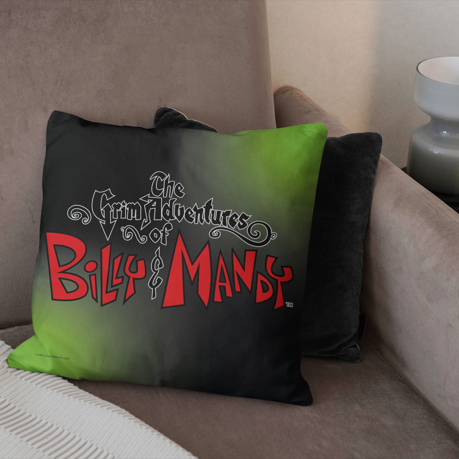 Cartoon Network Billy And Mandy Title Logo 18 Inch Throw Pillow