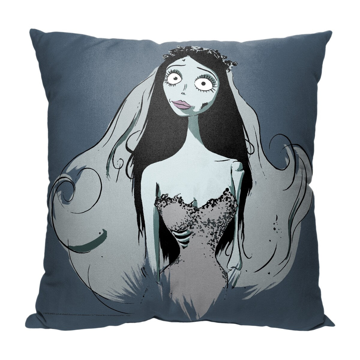 Warner Brothers Corpse Bride Zombie Bride 18 Inch Throw Pillow