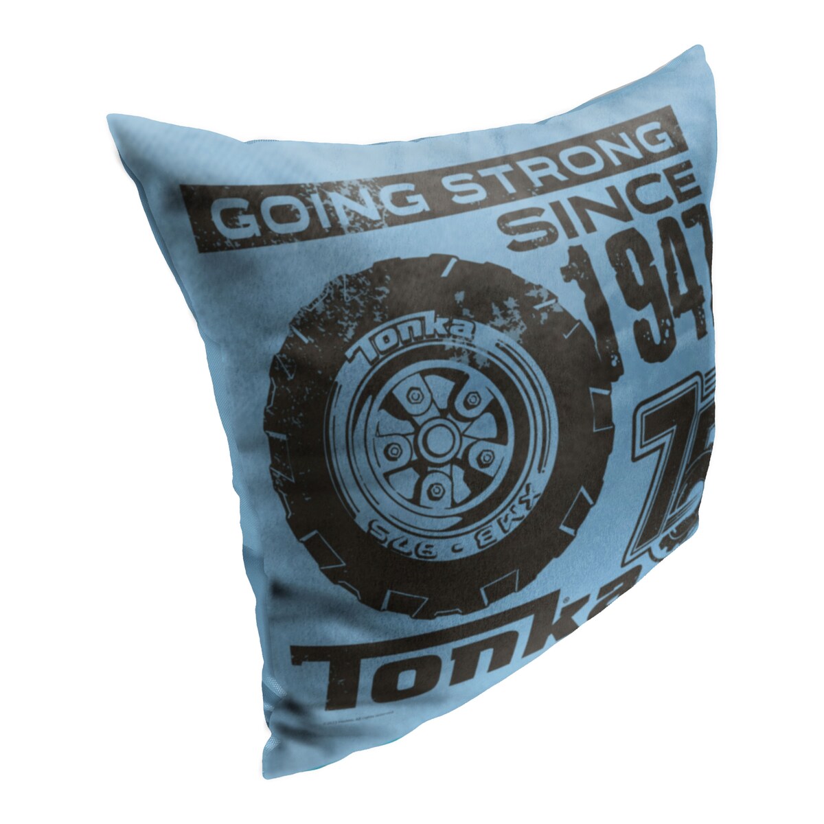 Hasbro Tonka Going Strong Since Printed Throw Pillow - Blue