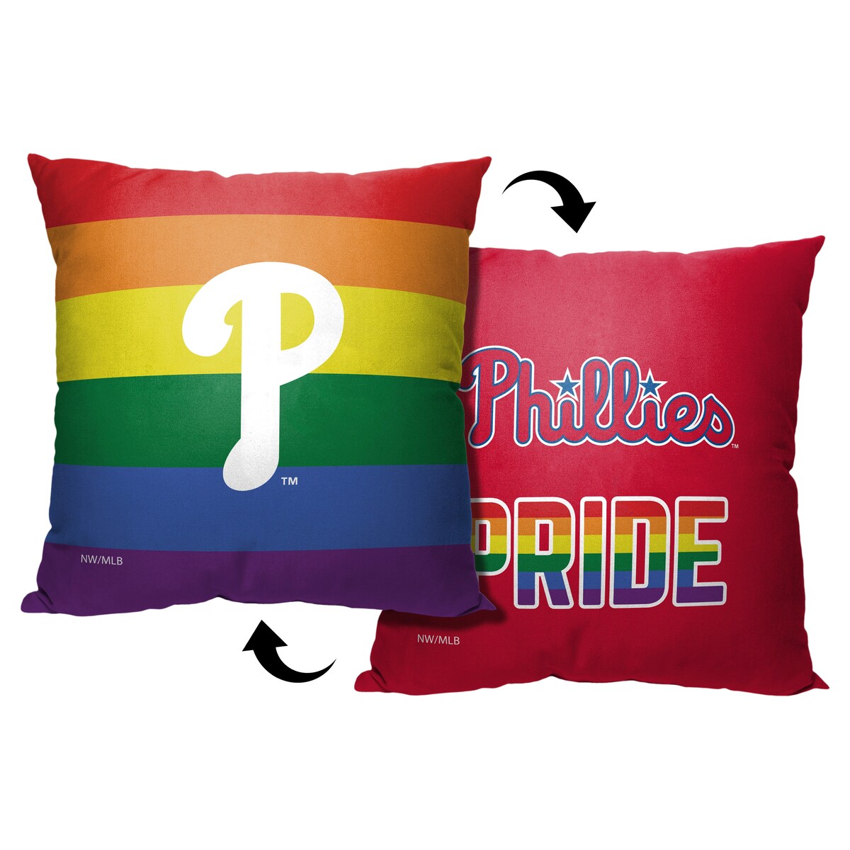 MLB Philadelphia Phillies Pride Series 18 Inch Throw Pillow