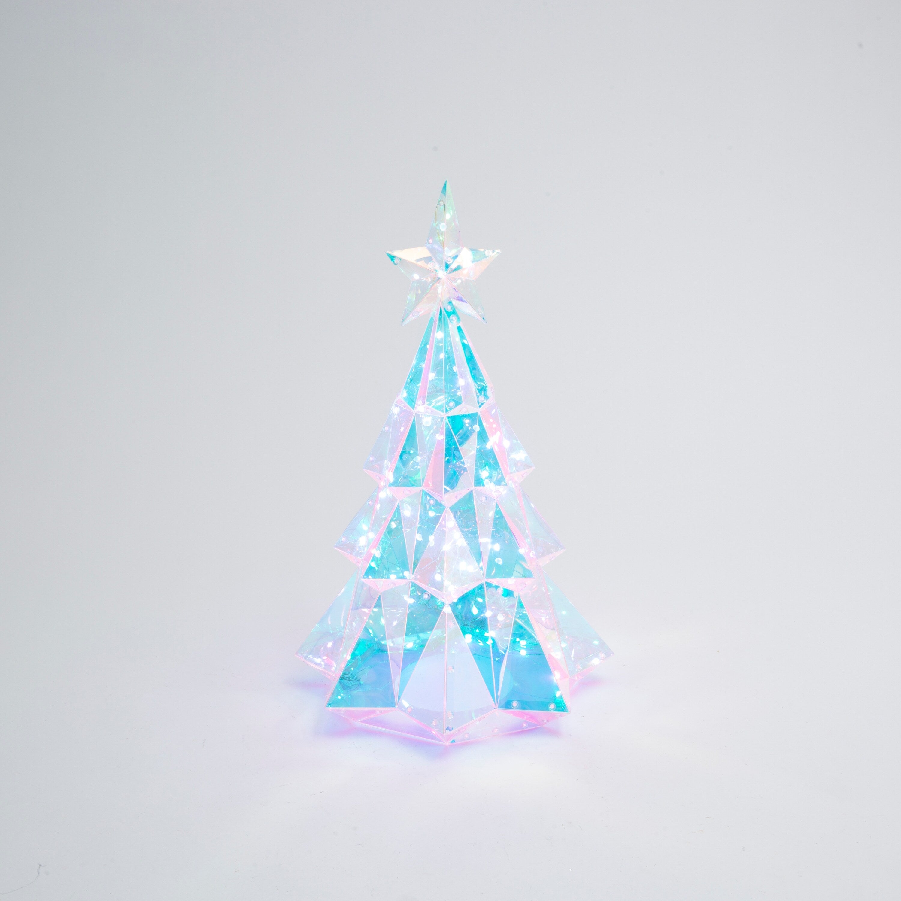 Enchanting 19.7 Inch Lighted Holographic Holiday Tree