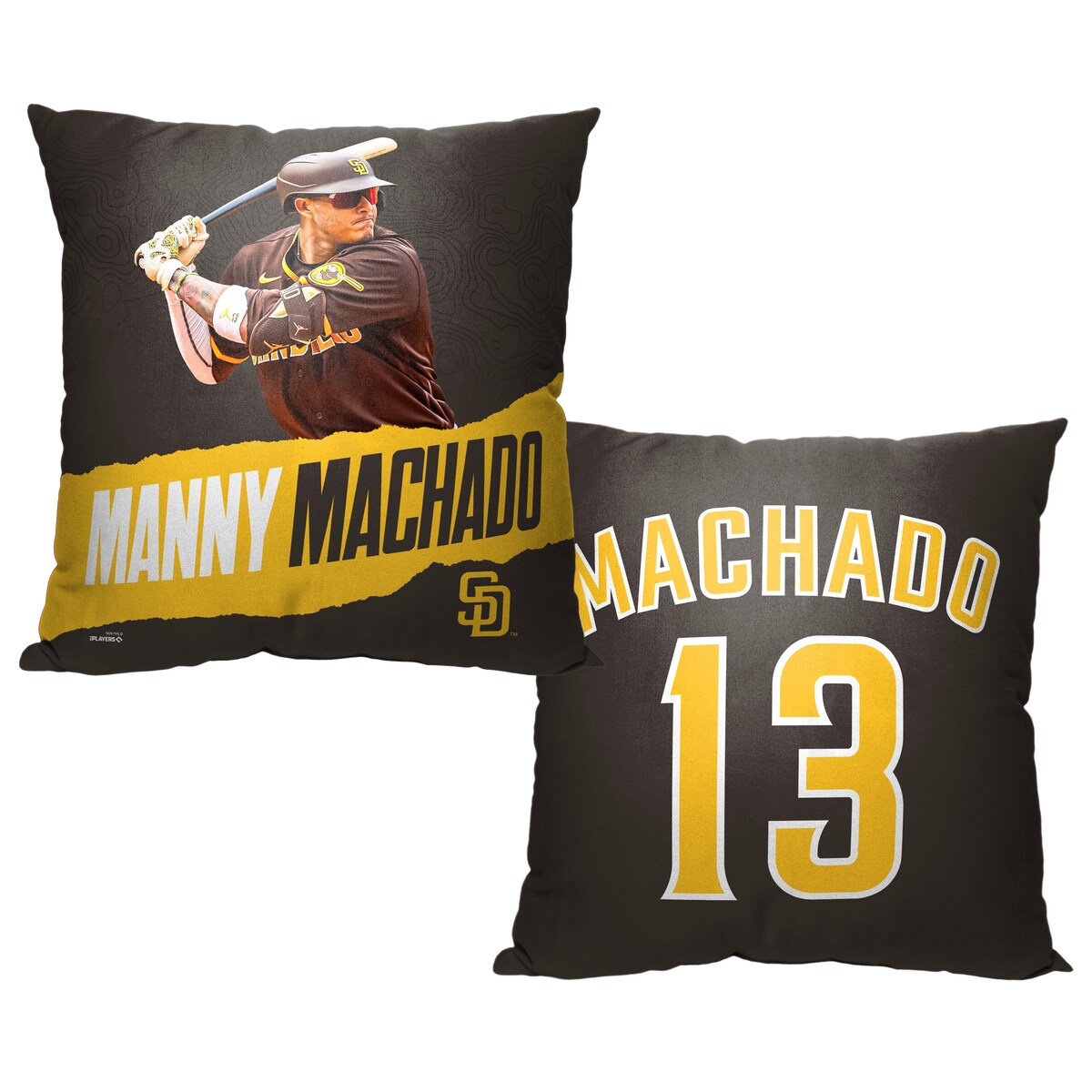 MLB San Diego Padres Player Manny Machado 18 Inch Throw Pillow