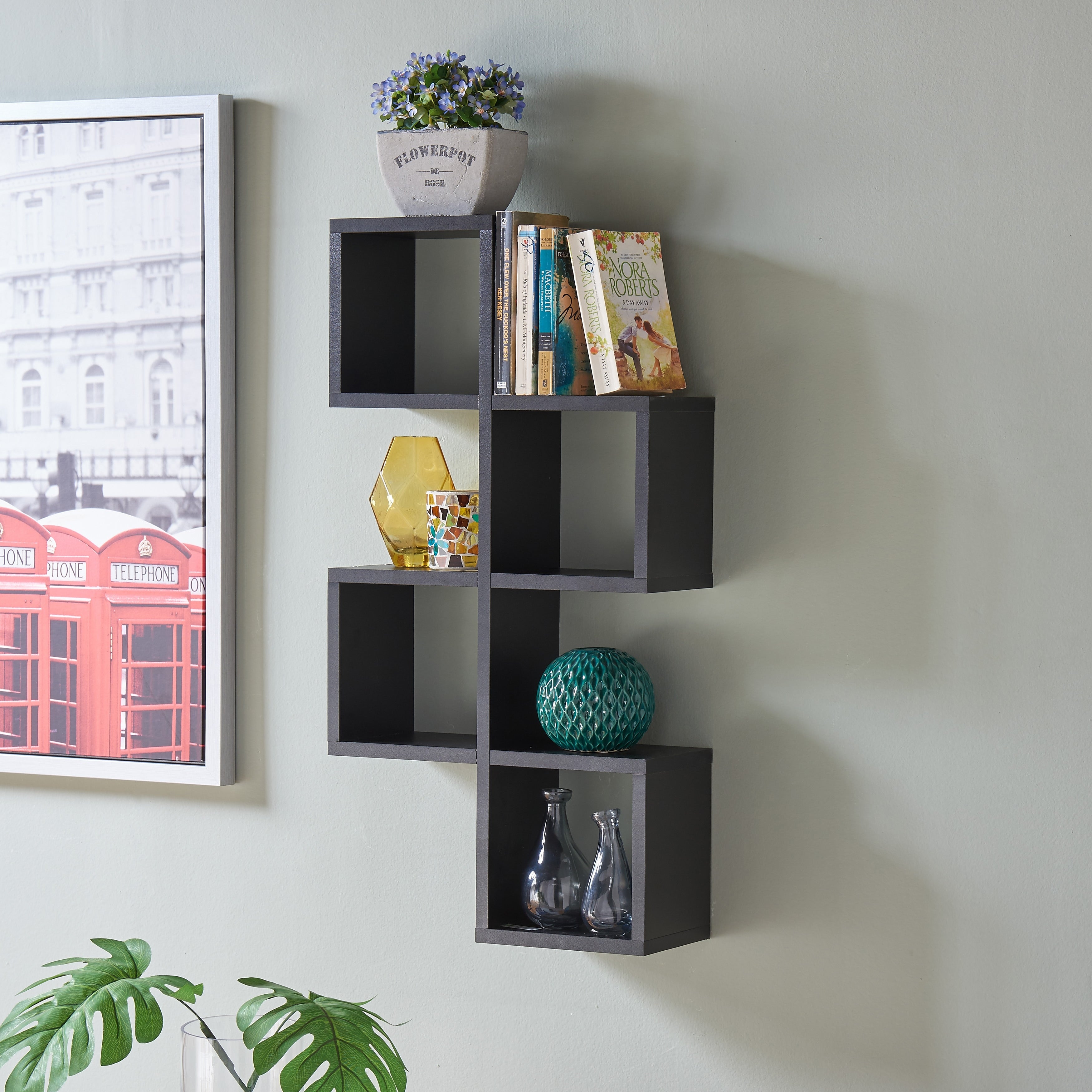 Danya B. Cubby Chessboard Wall Shelf - Horizontal or Vertical