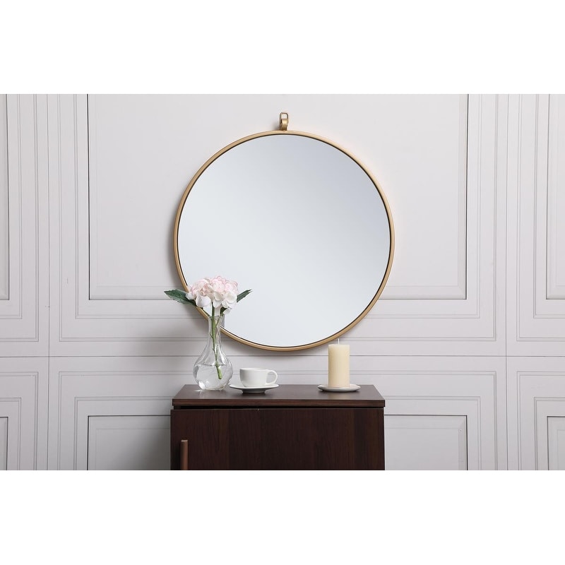 Carson Carrington Labbemala Metal Framed Round Wall Mirror