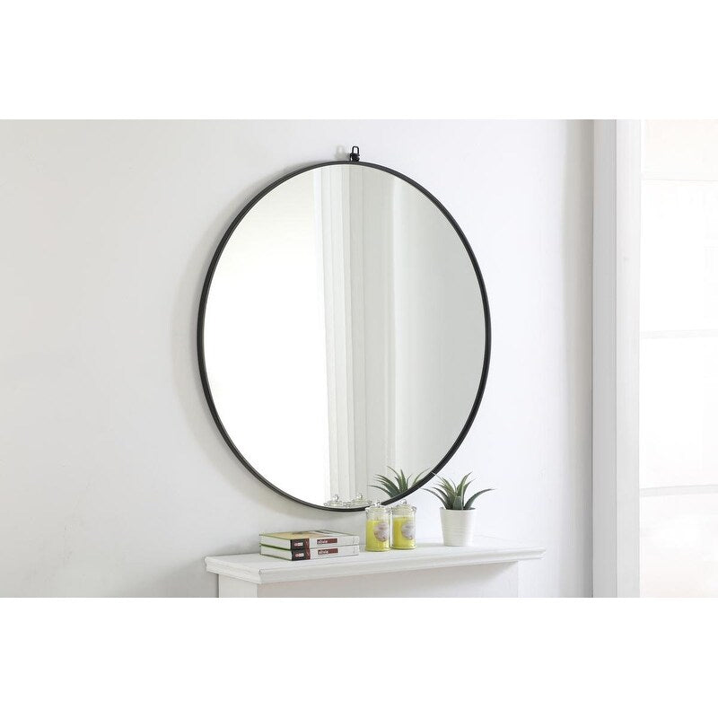 Carson Carrington Labbemala Metal Framed Round Wall Mirror