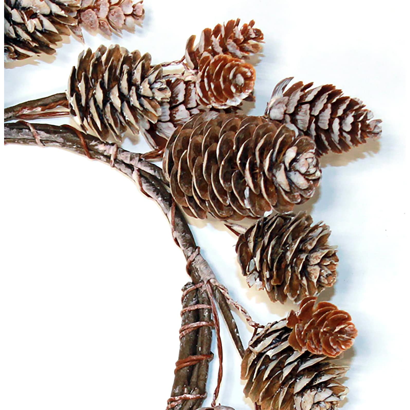 4.25 Inner Diameter Pine Cone Pillar Candle Ring, Set of 2 - 9