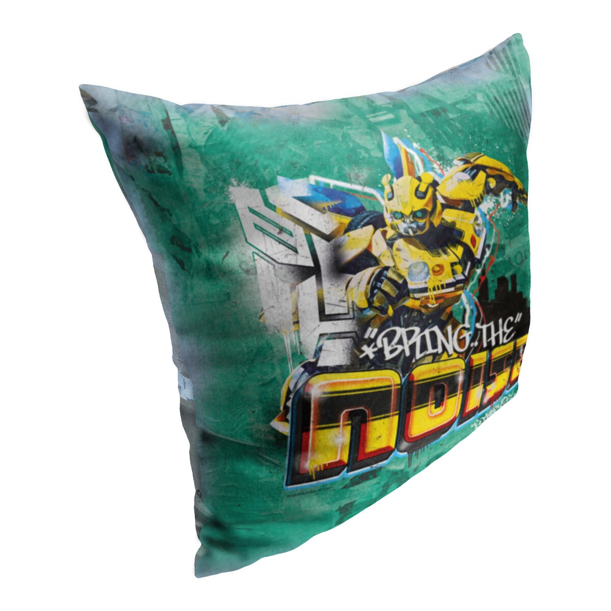 Hasbro Transformers: Rise of the Beasts Bumblebee in the House Printed Throw Pillow - Green