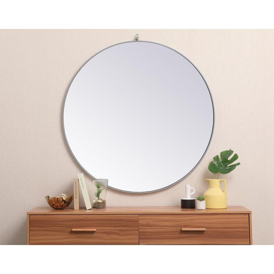 Carson Carrington Labbemala Metal Framed Round Wall Mirror