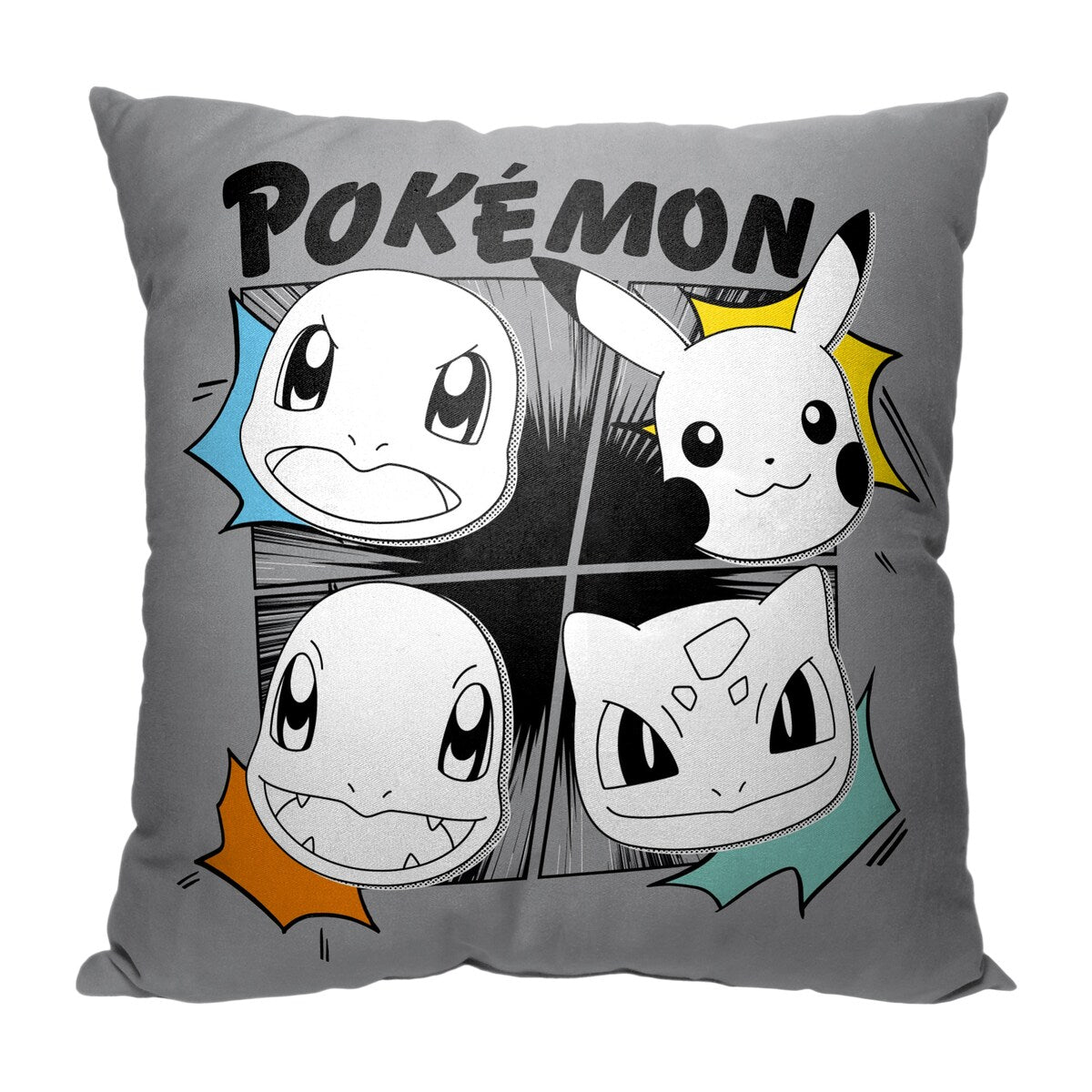 Pokemon One of a Kind Printed Throw Pillow - Grey