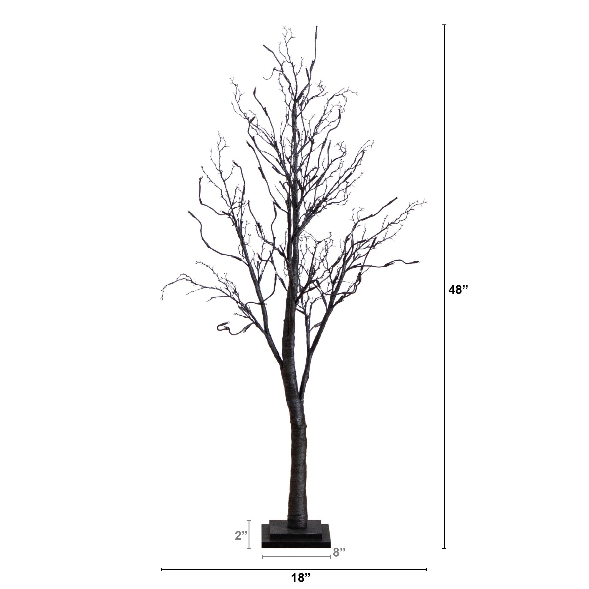 4' Pre-Lit Halloween Deluxe Twig Tree with 81 Orange & Purple LED