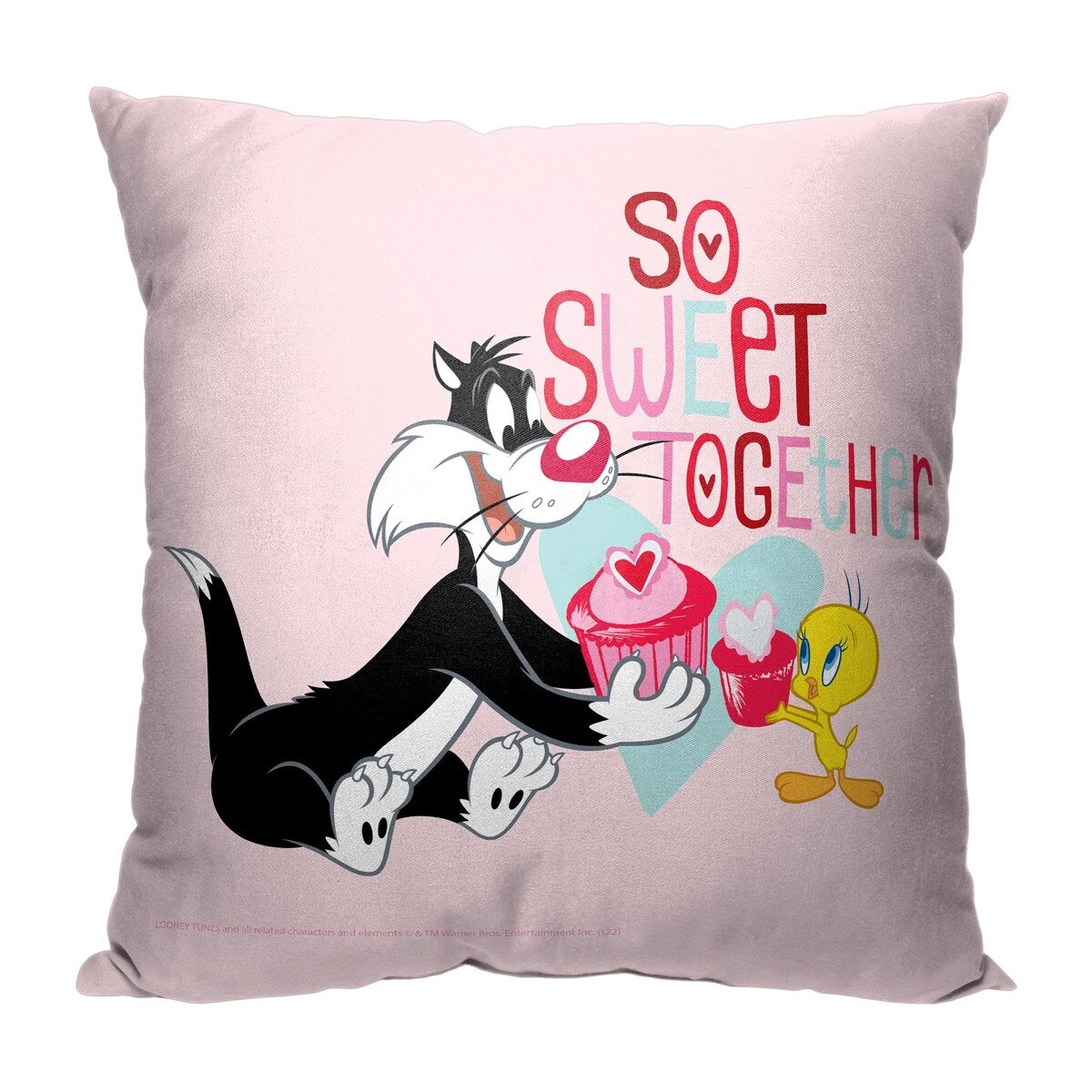 Warner Brothers Looney Tunes So Sweet Together 18 Inch Throw Pillow