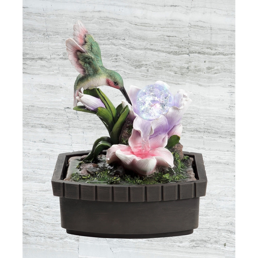 11 In. Hummingbird Table Indoor Fountain