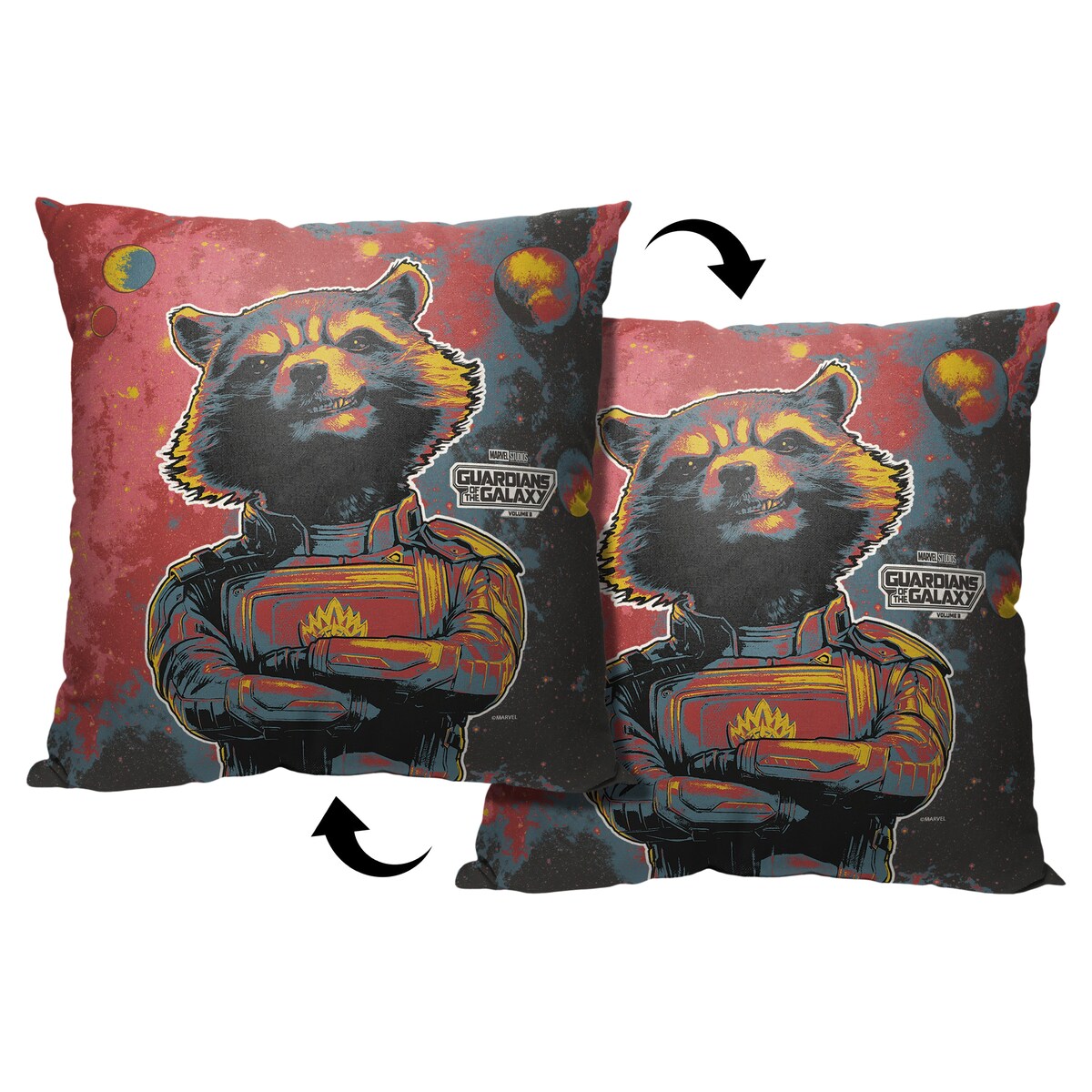 Marvel Guardians of the Galaxy 3 On Guard Printed Throw Pillow - Red