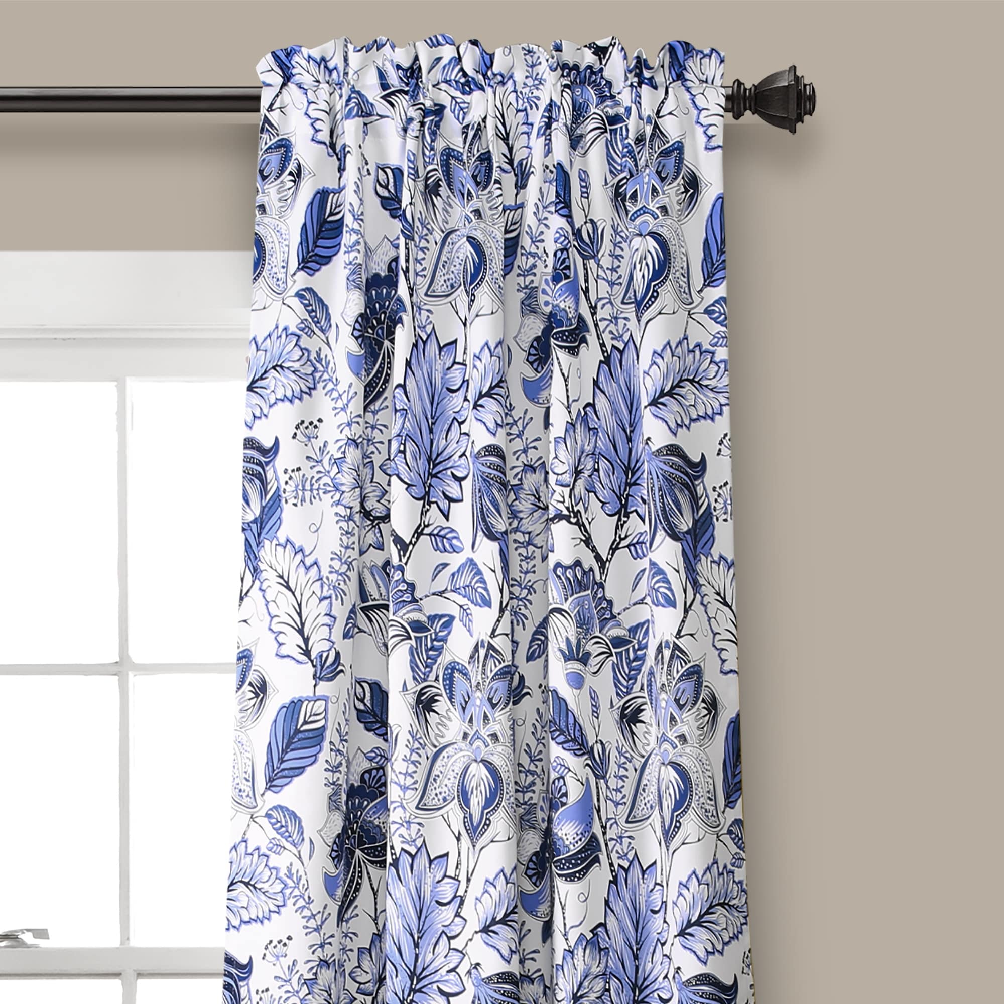 Lush Decor Cynthia Jacobean Room-darkening Curtain Panel Pair