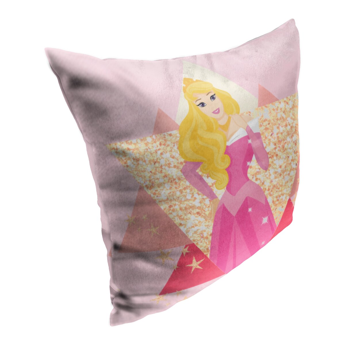 Disney Princess Sparkly Beauty Printed Throw Pillow - Pink