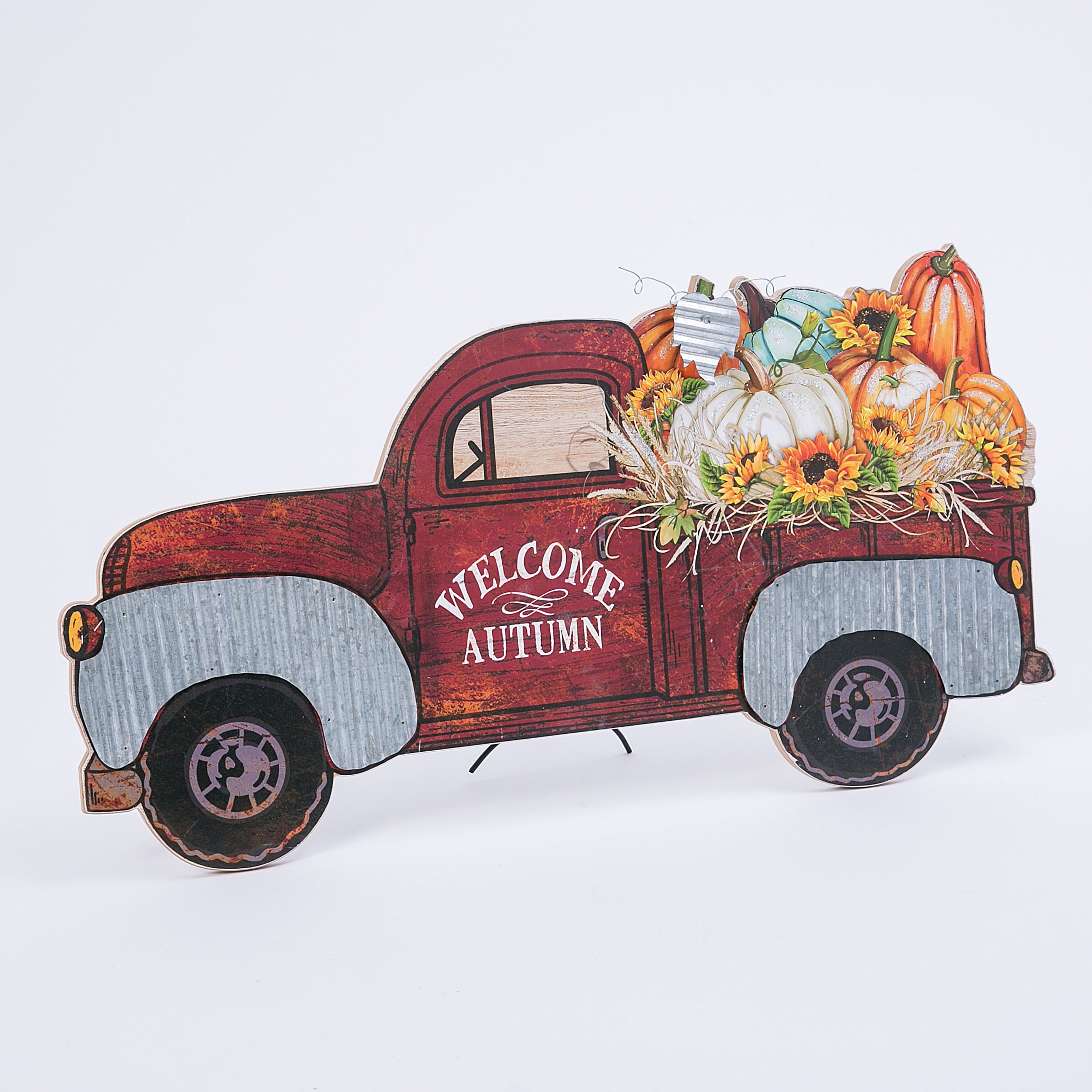 31.5 in. Wood Holiday Harvest Pumkpin Truck