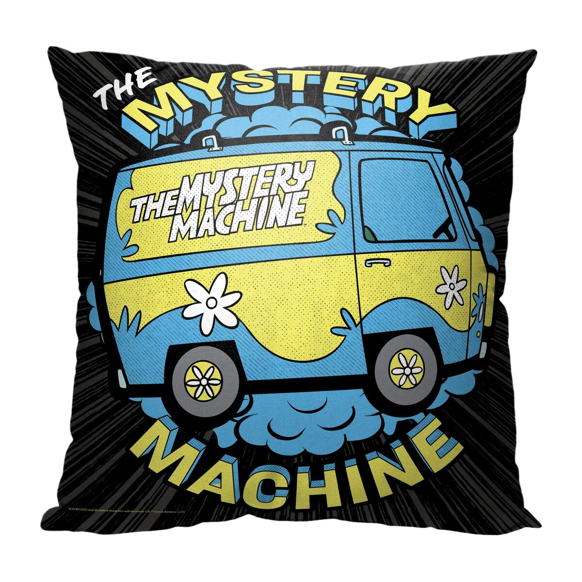 Scooby Doo The Mystery Machine Printed Throw Pillow - Black