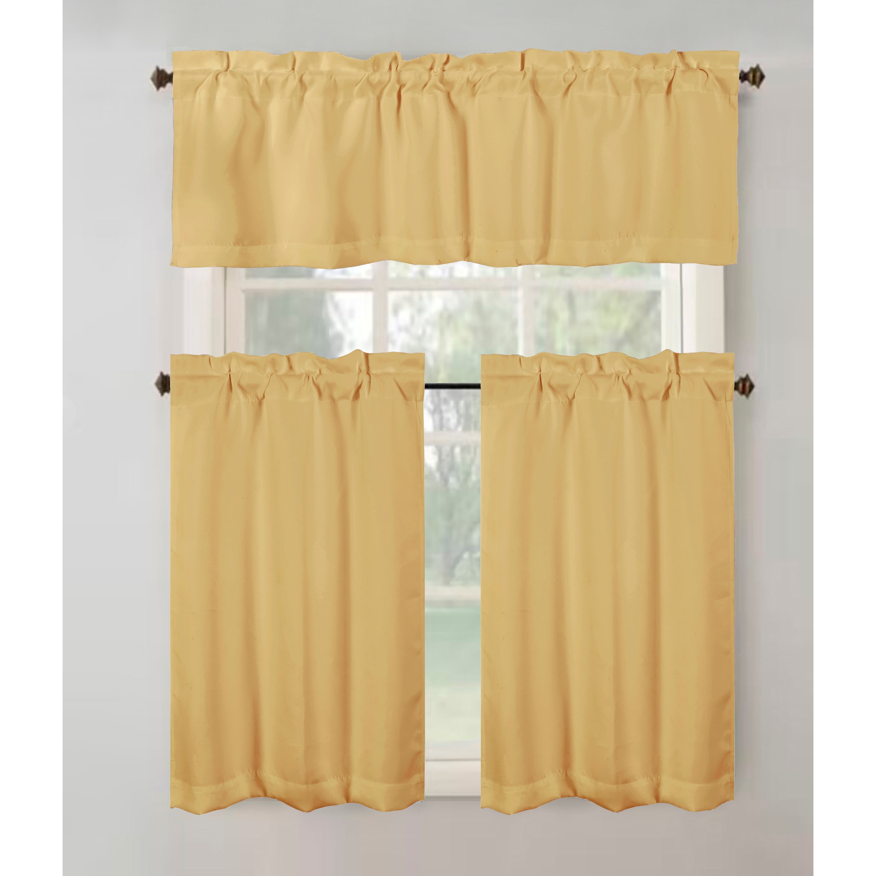 Anchorage Privacy Solid Kitchen Curtain