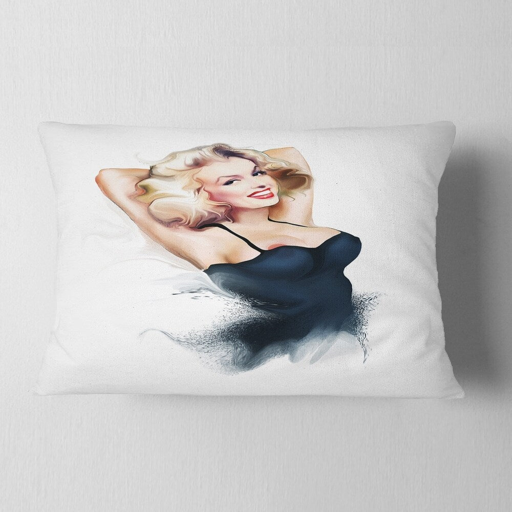 Designart 'Sexy Woman' Sensual Throw Pillow