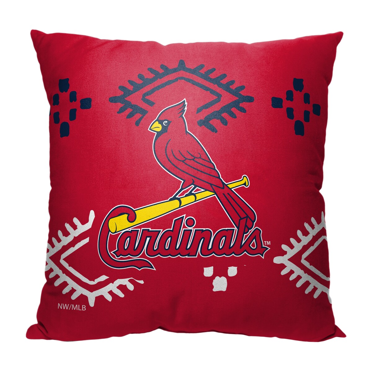 MLB St. Louis Cardinals Candy Skull 18 Inch Throw Pillow