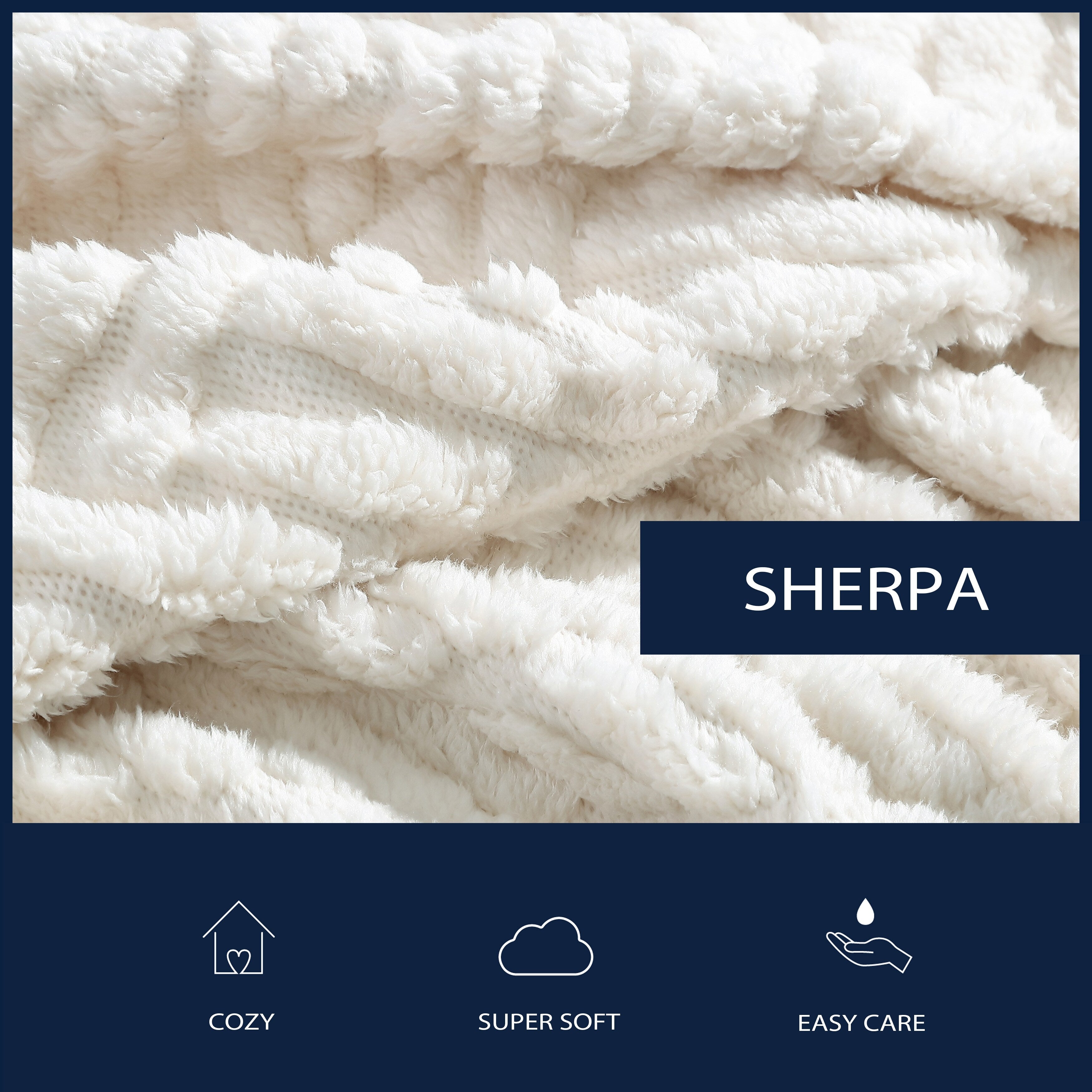 Nautica Declan Ultra Soft Plush Sherpa Throw Blanket