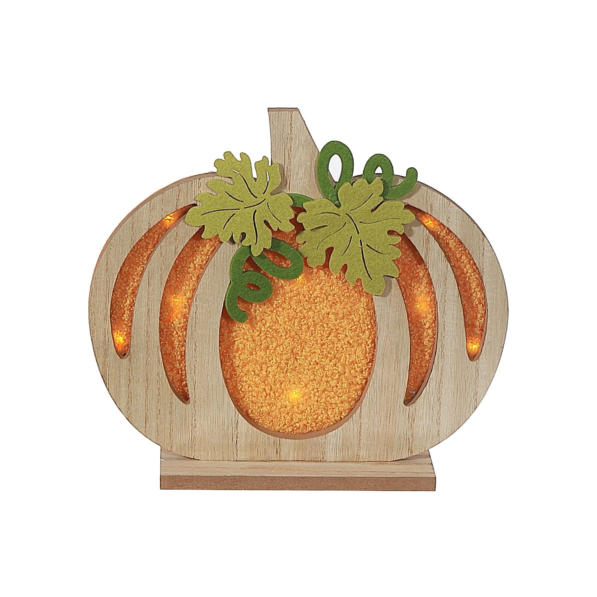 Led Wooden Pumpkin