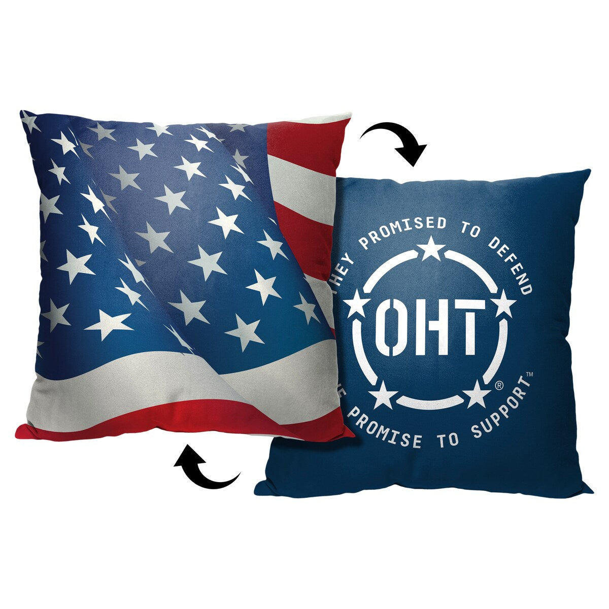 Operation Hat Trick Flag Sway 18 Inch Throw Pillow