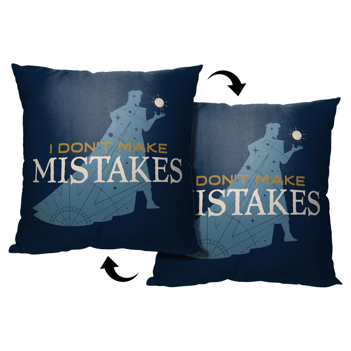 Disney Wish I Don't Make Mistakes Printed Throw Pillow - Blue