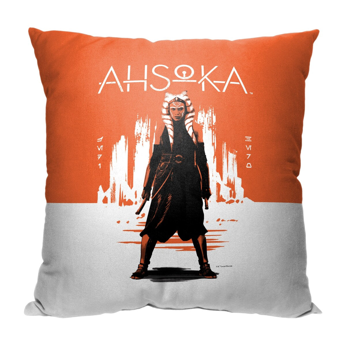 Star Wars Ahsoka Stoic Printed Throw Pillow