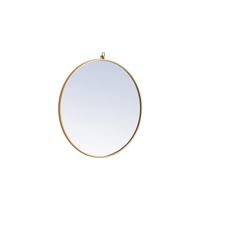 Carson Carrington Labbemala Metal Framed Round Wall Mirror