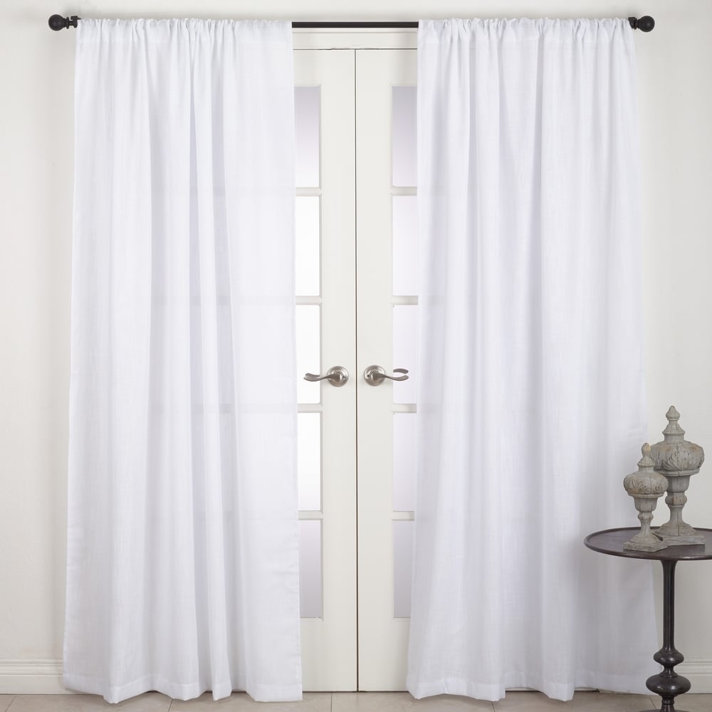 Nali Collection Rod Pocket Semi Sheer Window Curtain Panel