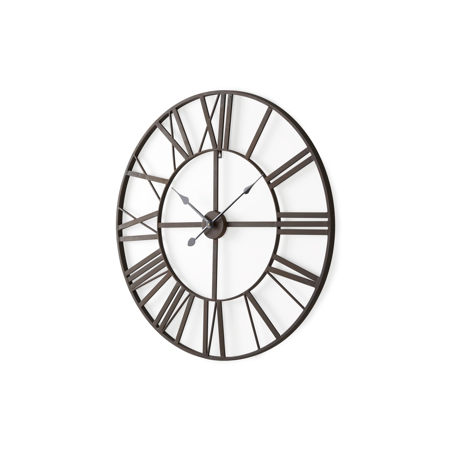 Pender Matte Black Iron 30 Round Wall Clock - 29.9W x 1.7D x 29.9H