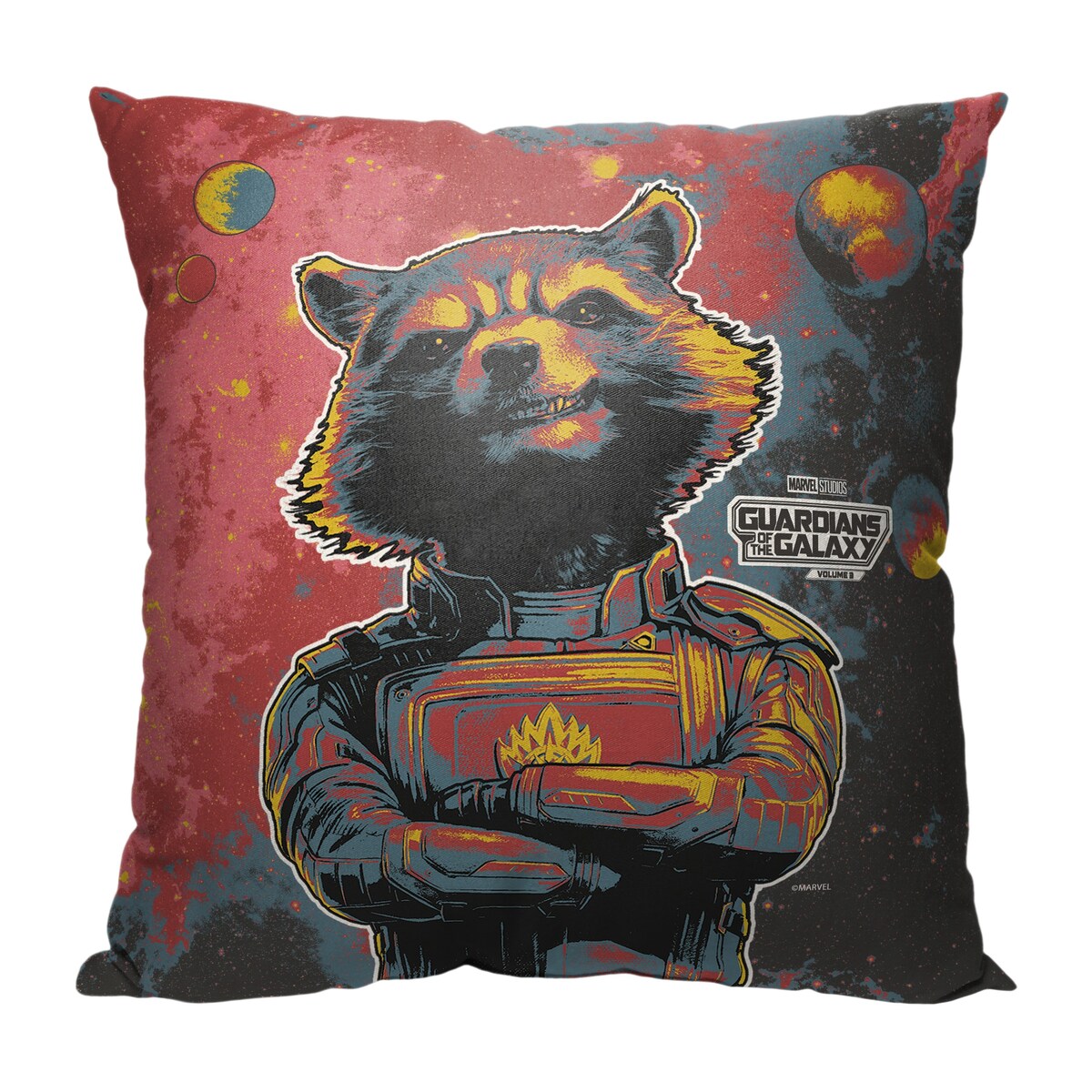 Marvel Guardians of the Galaxy 3 On Guard Printed Throw Pillow - Red