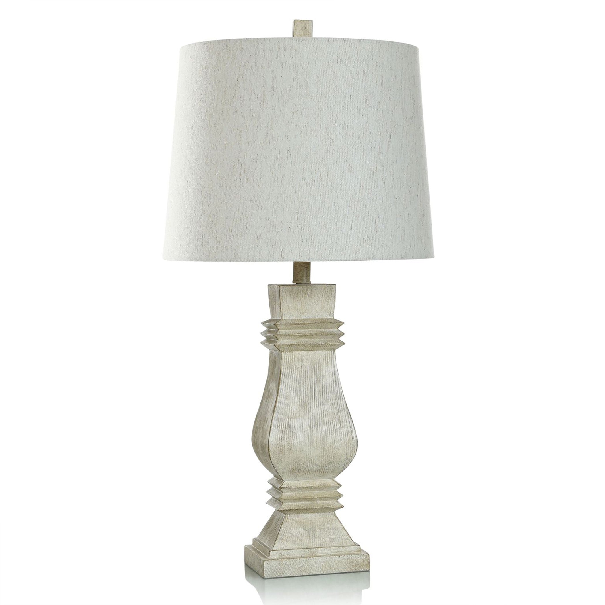 Maison Cream Table Lamp - Polyresin Textured Finish - Cream Shade