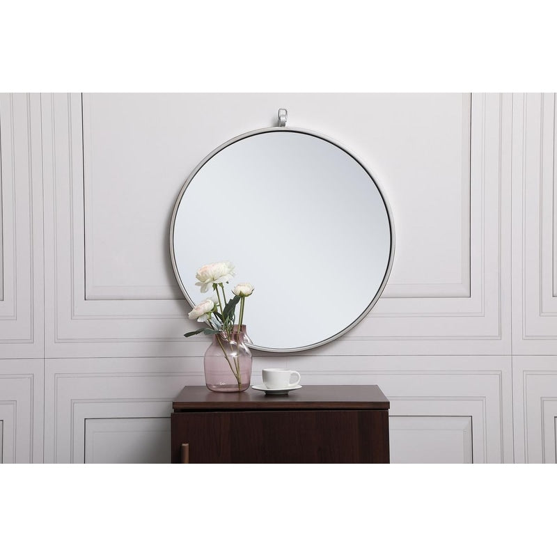 Carson Carrington Labbemala Metal Framed Round Wall Mirror