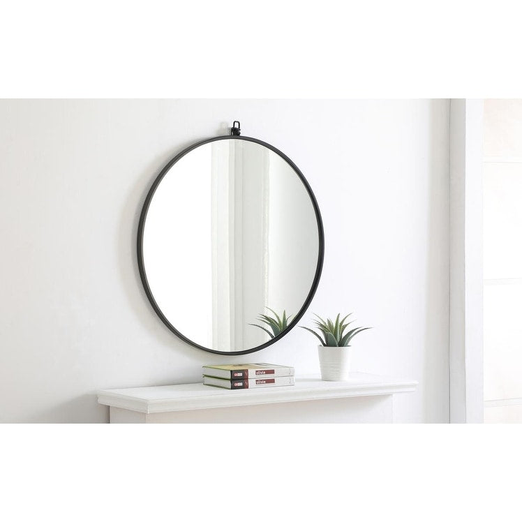 Carson Carrington Labbemala Metal Framed Round Wall Mirror