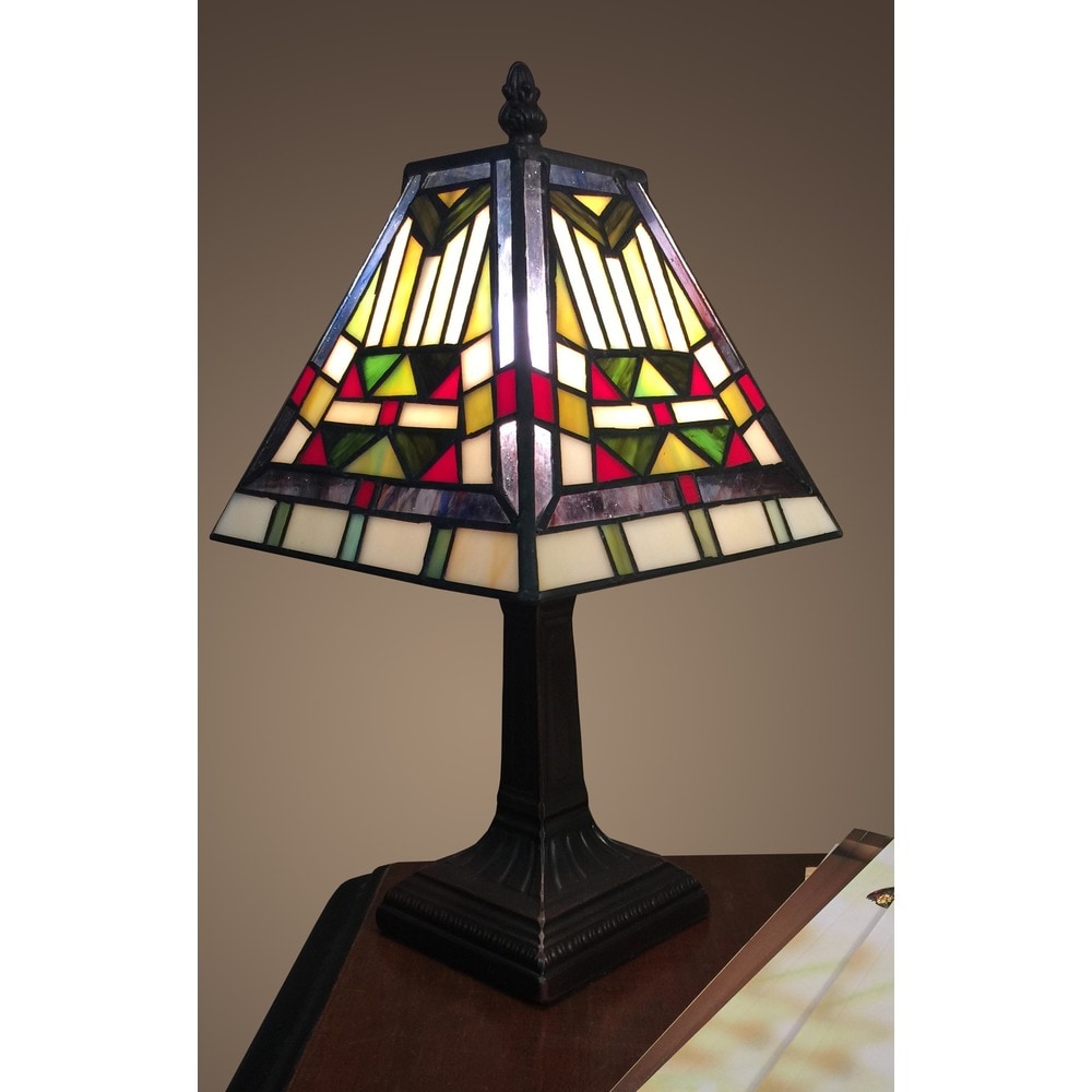 Alaina 1-light Tiffany-style 7.5-inch Table Lamp