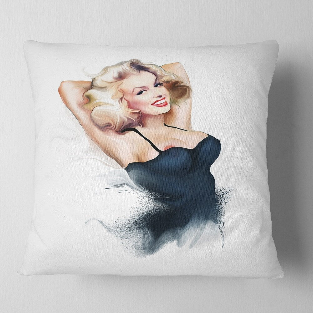 Designart 'Sexy Woman' Sensual Throw Pillow