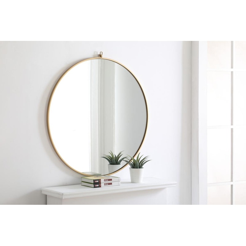 Carson Carrington Labbemala Metal Framed Round Wall Mirror