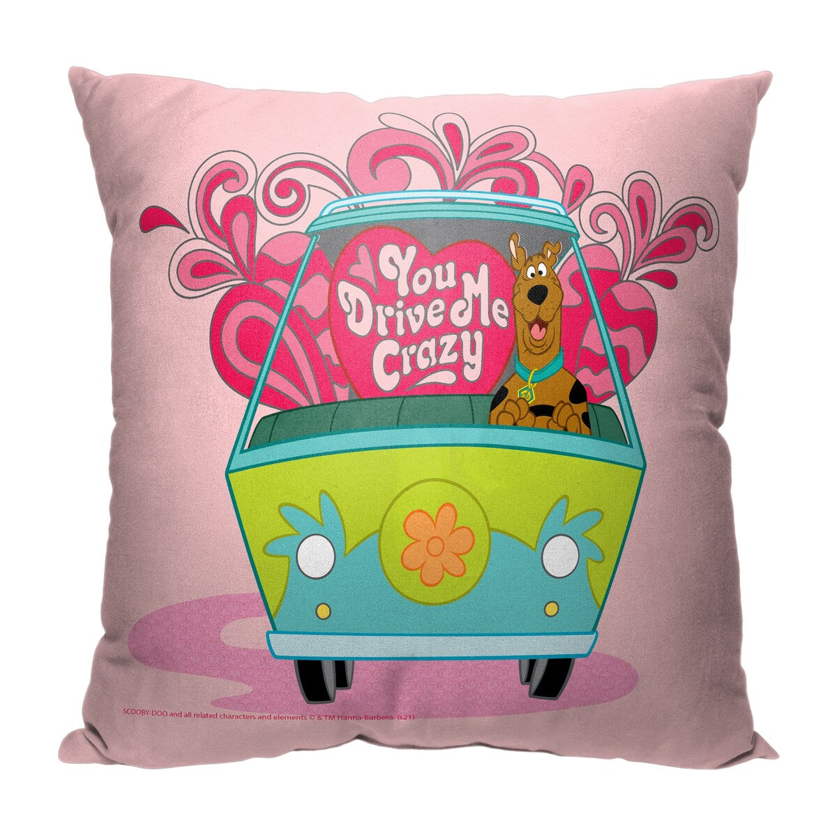 Warner Brothers Scooby Doo You Drive Me Crazy 18 Inch Throw Pillow