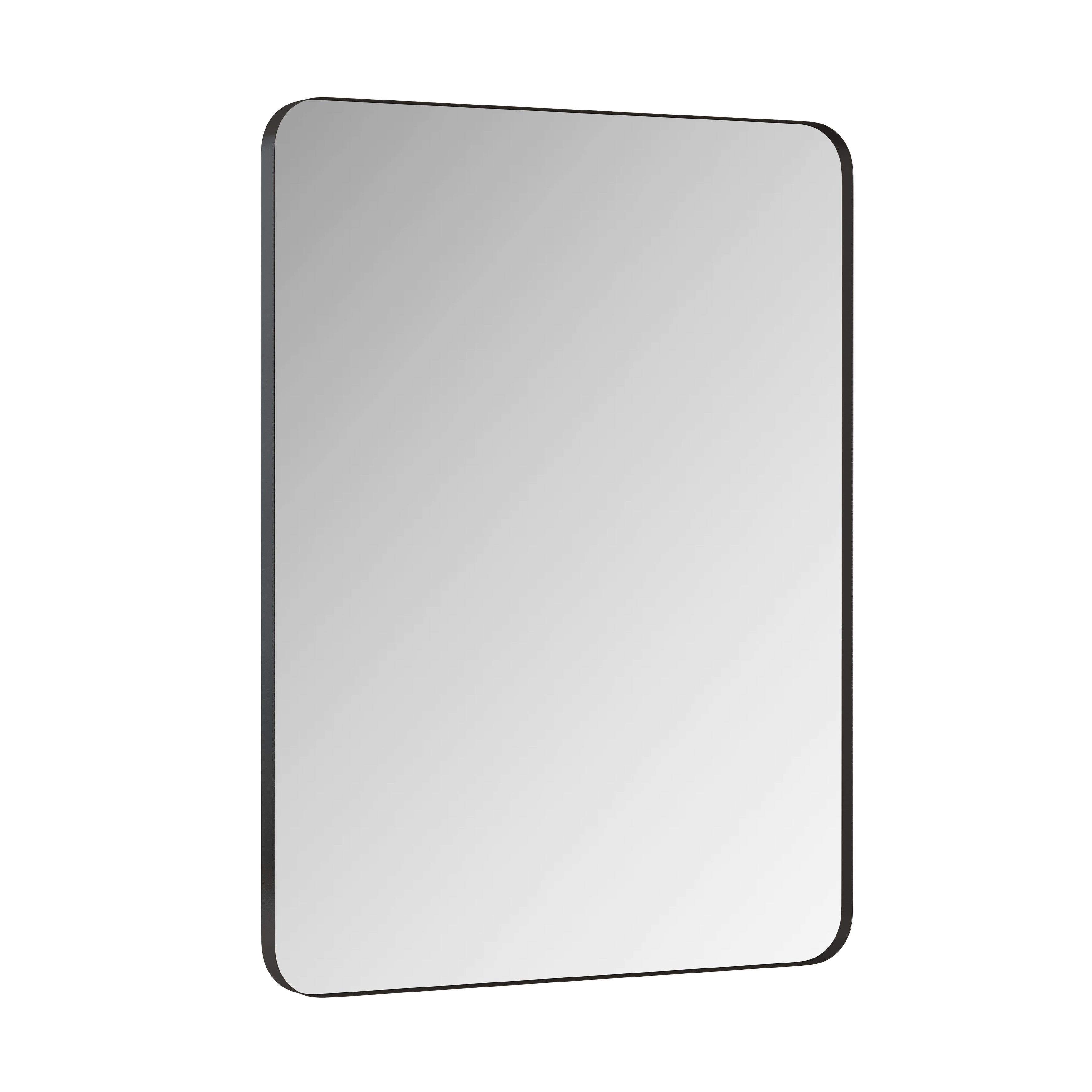 Wall Mirror 24x36 Inch Black Rectangular Mirror Metal Framed Mirror Vanity Mirror Dressing Mirror, for Bathroom, Living Room