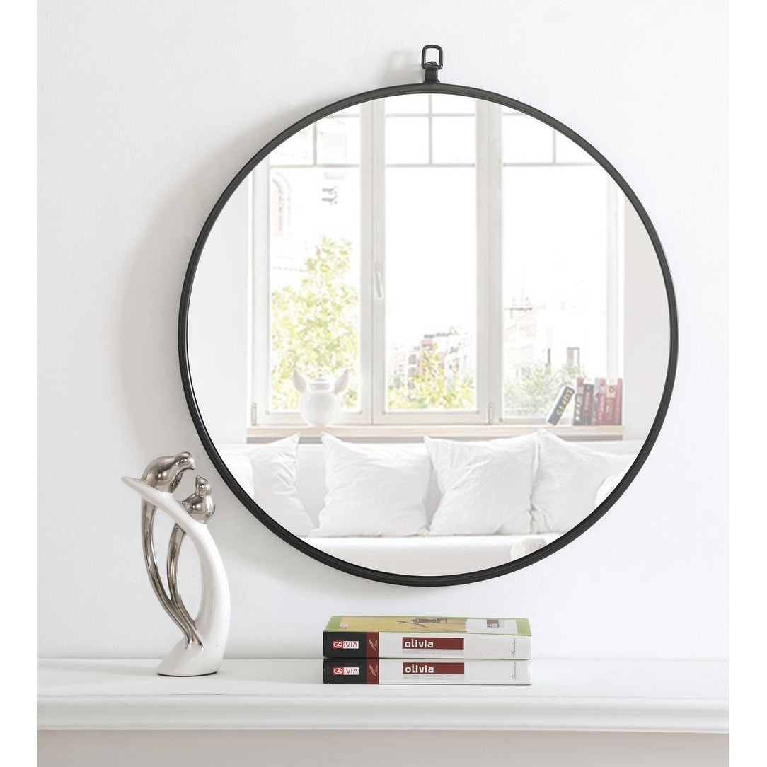 Carson Carrington Labbemala Metal Framed Round Wall Mirror