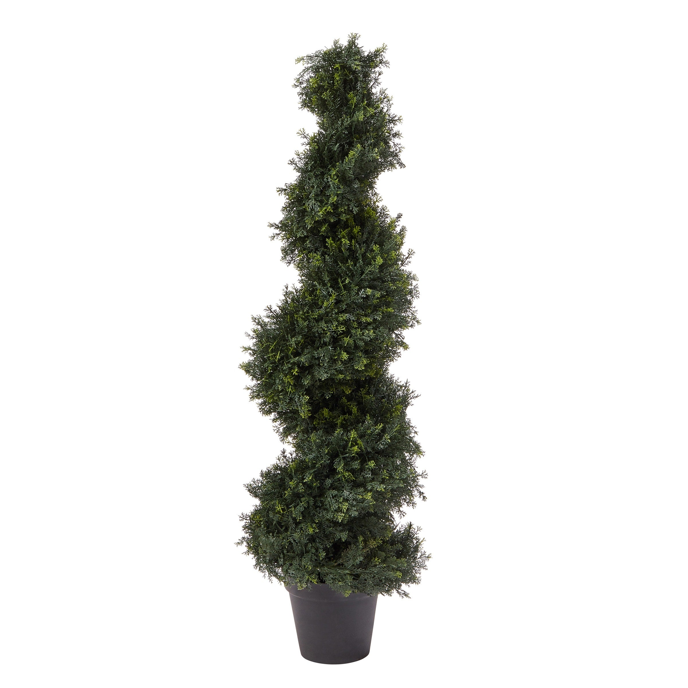 Pure Garden Spiral Cypress Artificial Tree, Green - 48-Inch