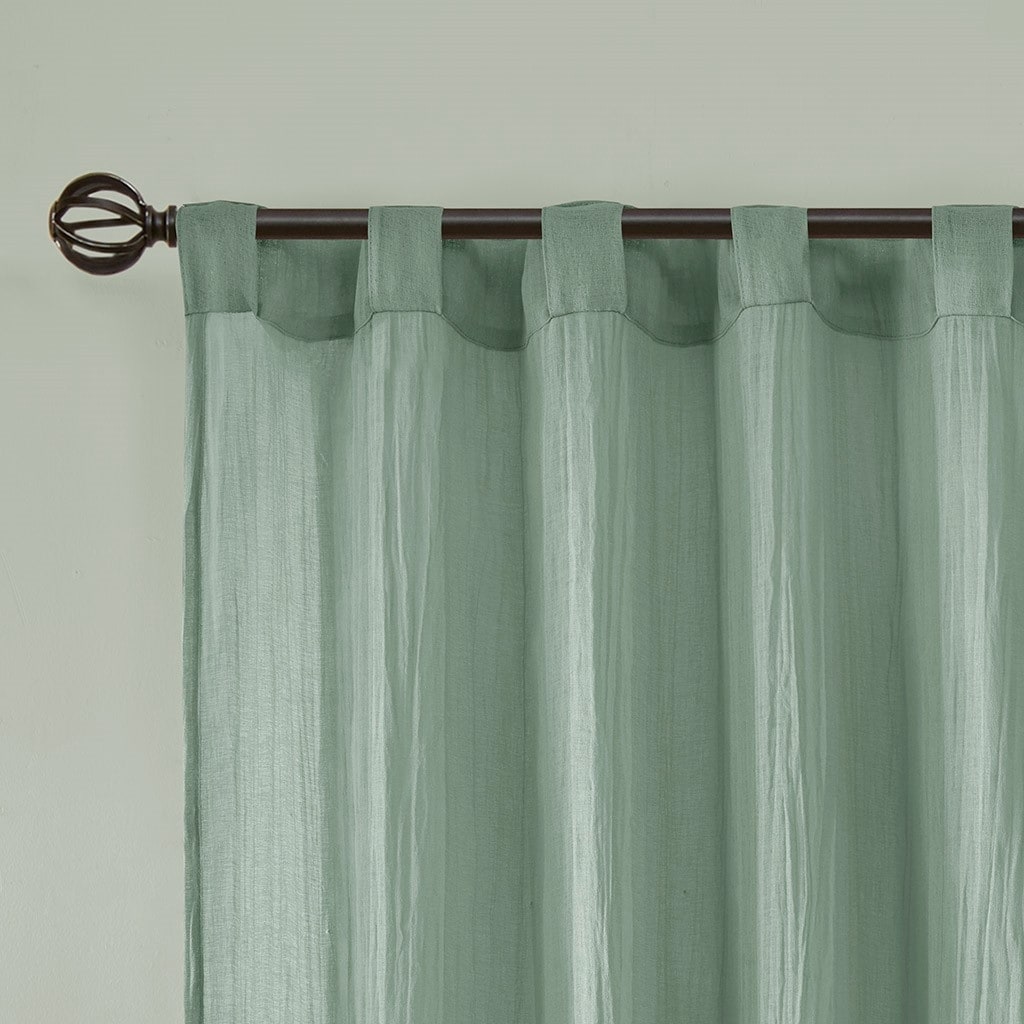 Solid Crushed Curtain Panel Pair